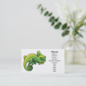 Chamäleon-Visitenkarteentwurf Visitenkarte (Stehend Vorderseite)