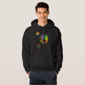 Chamaleon Watercolor Pride Vibrant Rainbow Design Hoodie (Vorne ganz)