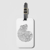 Chamäleon Zendoodle Gepäckanhänger (Vorderseite Vertikal)