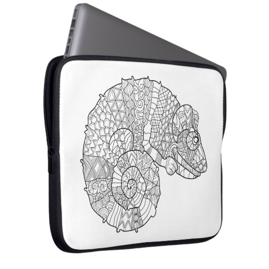 Chamäleon Zendoodle Laptopschutzhülle (Vorne Rechts)