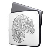 Chamäleon Zendoodle Laptopschutzhülle (Vorderseite Links)
