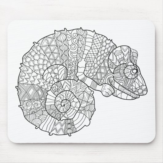 Chamäleon Zendoodle Mousepad (Vorne)