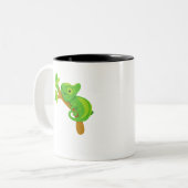 Chamäleon Zweifarbige Tasse (Vorderseite Links)