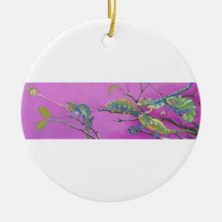 Chamäleone, Eidechsen Keramikornament