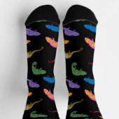 Chamäleons Farbige Reptilien Echsen Socken (Oben)