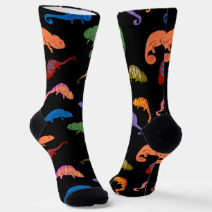 Chamäleons Farbige Reptilien Echsen Socken
