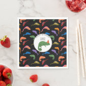 Chamäleons Farbige Reptilien Eidechsen Kinder Gebu Serviette (Beispiel)