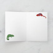 Chamäleons Farbige Reptilien Eidechsen Kinder Karte (Innenseite)