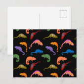 Chamäleons Farbige Reptilien Eidechsen Kinder Postkarte (Vorne/Hinten)