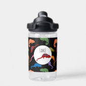 Chamäleons Reptilien Echsen Kinder Name Schule Trinkflasche (Rückseite)