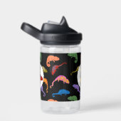 Chamäleons Reptilien Echsen Kinder Name Schule Trinkflasche (rechts)