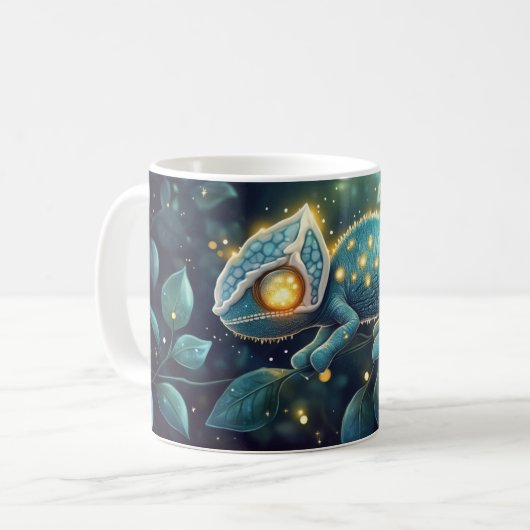 Chamäleons sind Reptilien, die zu den Eidechsen ge Kaffeetasse (Vorderseite Links)