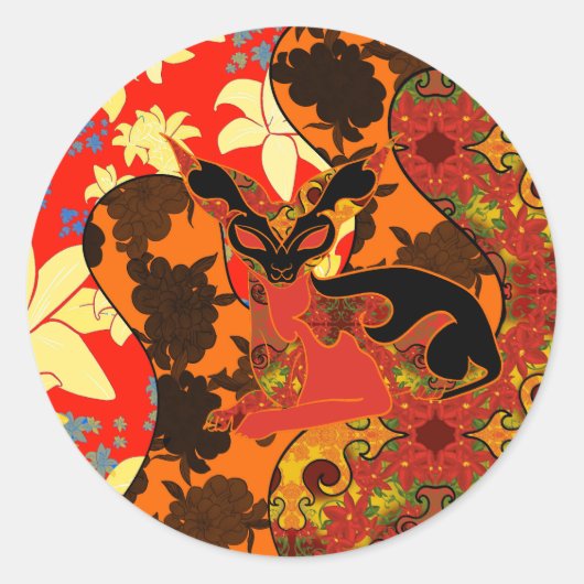Chamalion Runder Aufkleber (Vorderseite)