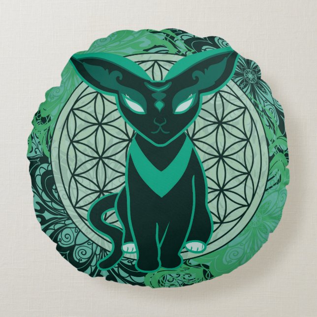 Chamalion Verpy Rundes Kissen (Vorderseite)