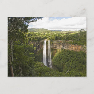Chamarel-Wasserfall-höchster auf Mauritius, über 2 Postkarte