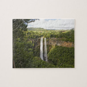 Chamarel-Wasserfall-höchster auf Mauritius, über 2 Puzzle