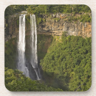 Chamarel-Wasserfall-höchster auf Mauritius, über Getränkeuntersetzer