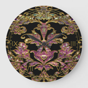 Chambault Akros Damask Große Wanduhr