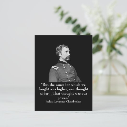 Chamberlain und Zitat Postkarte (Stehend Vorderseite)