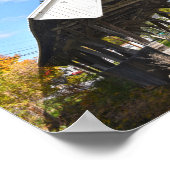 Chamberlin Mill Covered Bridge, Lyndon, Vermont Po Poster (Ecke)