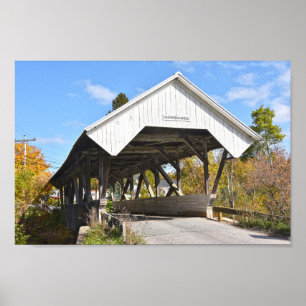 Chamberlin Mill Covered Bridge, Lyndon, Vermont Po Poster