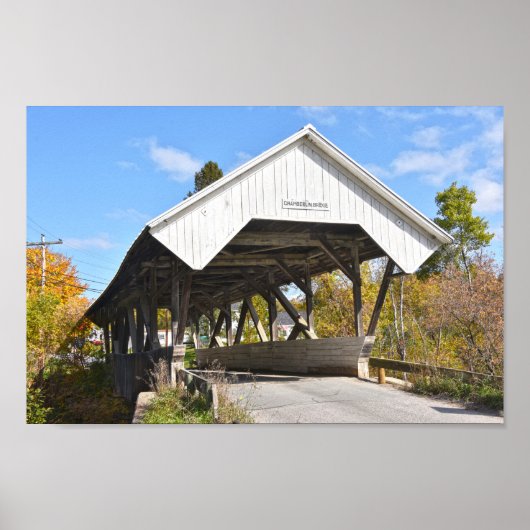 Chamberlin Mill Covered Bridge, Lyndon, Vermont Po Poster (Vorne)