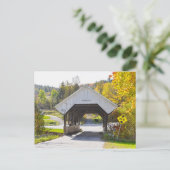 Chamberlin Mill Covered Bridge, Lyndon, Vermont Postkarte (Stehend Vorderseite)