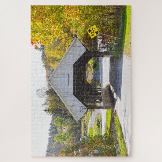 Chamberlin Mill Covered Bridge, Lyndon, Vermont Puzzle (Vertikal)