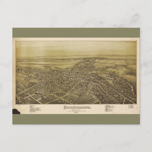 Chambersburg Pennsylvania (1894) Postkarte (Vorderseite)