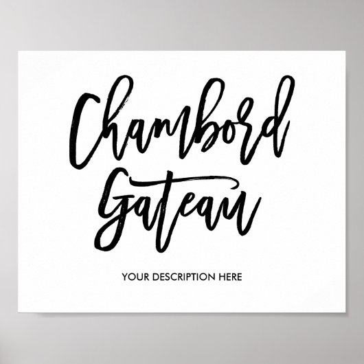 Chambord Gateau Sign Poster (Vorne)