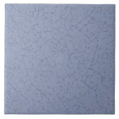 Chambray Blue Crackled Glaze Simple Modern Texture Fliese (Vorderseite)