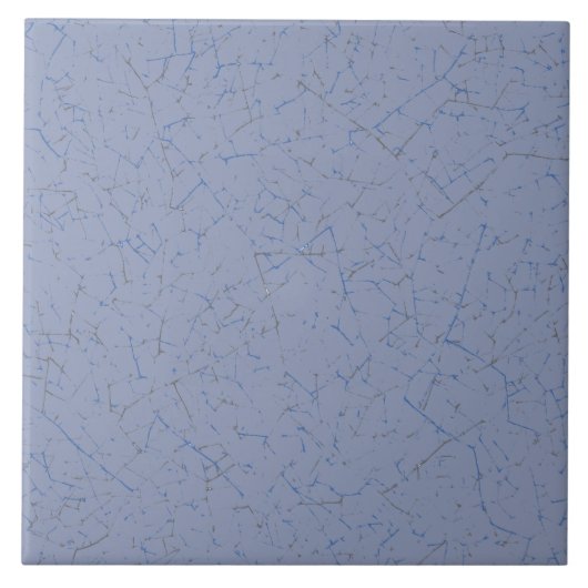 Chambray Blue Crackled Glaze Simple Modern Texture Fliese (Vorderseite)