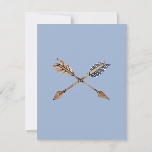 Chambray Boho BabyShower Einladung (Rückseite)