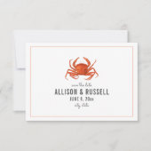 Chambray Crab Rustic Wedding speichern das Datum Save The Date (Vorderseite)