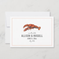 Chambray Lobster Rustikale Hochzeit rettet das Dat