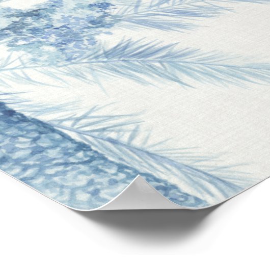 Chambray Palms II Poster (Ecke)