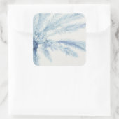 Chambray Palms II Quadratischer Aufkleber (Tasche)
