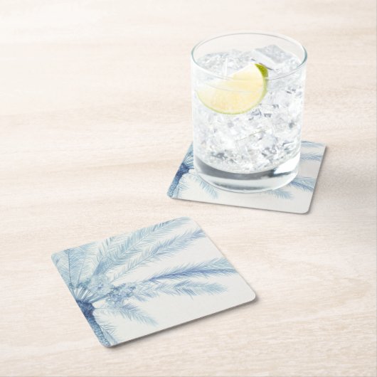 Chambray Palms II Rechteckiger Pappuntersetzer (Vor Ort)