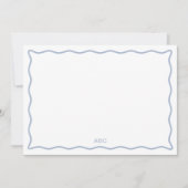 Chambray Wavy Trim Note Card Dankeskarte (Vorderseite)