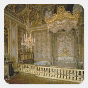 Chambre de la Reine (Queen's Bedroom) (Foto) Quadratischer Aufkleber