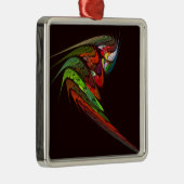 Chameleon Abstract Art Square Silbernes Ornament (Rechts)