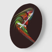 Chameleon Abstract Große Wanduhr (Winkel)
