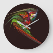 Chameleon Abstract Große Wanduhr (Vorderseite)