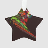 Chameleon Abstrakt Art Acrylic Star Ornament (Rückseite)
