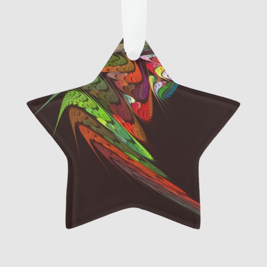 Chameleon Abstrakt Art Acrylic Star Ornament (Vorderseite)