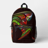Chameleon Abstrakt Art Bedruckter Rucksack (Vorderseite)