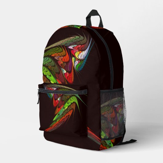 Chameleon Abstrakt Art Bedruckter Rucksack (Rückseitige Ecke Rechts)