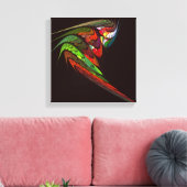 Chameleon Abstrakt Art Black und White Leinwanddruck (Insitu (Wohnzimmer))