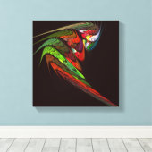 Chameleon Abstrakt Art Black und White Leinwanddruck (Insitu (Holzboden))