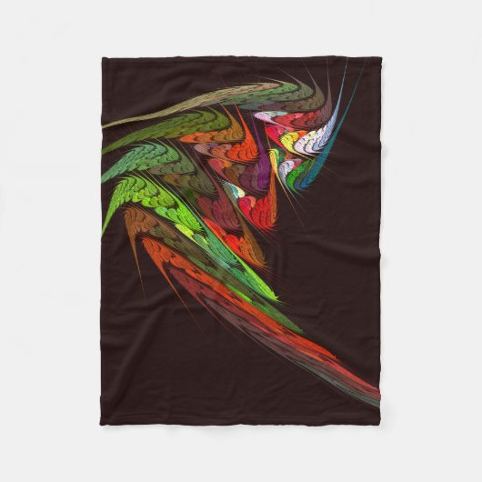 Chameleon Abstrakt Art Fleecedecke (Vorderseite)